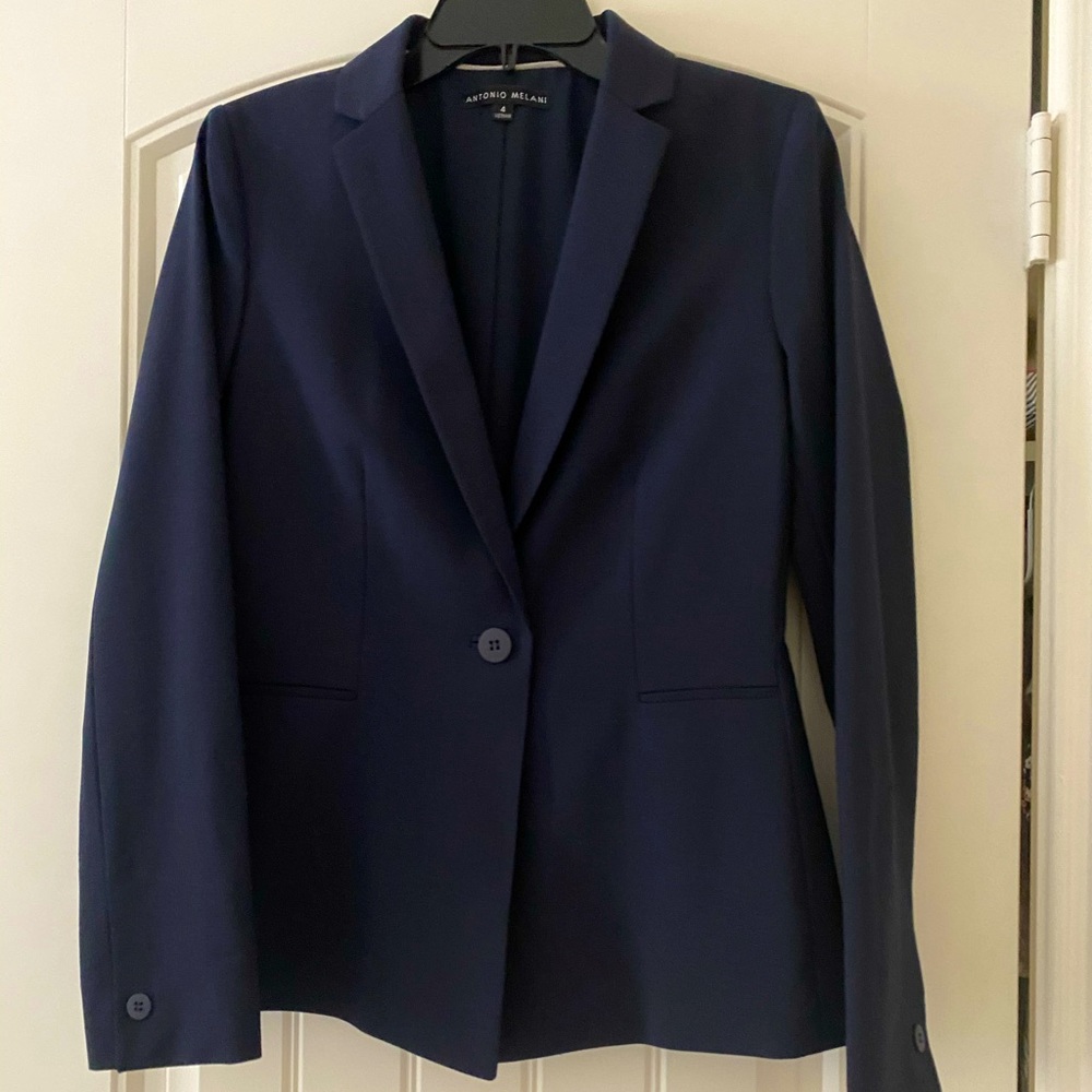 Antonio melani Navy blue very nice and quality blazer. Original price $199.00